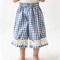 thumbnail image 5 of SHTXOZHI Toddler Girls Cute Pants Lace Ruffle Trim Elastic Waisted Pants Lightweight Breathable Print Loose Casual Bottoms, 5 of 6
