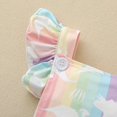thumbnail image 4 of Infant Baby Girl Dinosaur Clothes Ruffled Backless Cotton Romper Bodysuit Top, 4 of 6