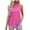 Hot Pink, variant on qolati Women Summer Tank Tops Sexy Halter Neck Sleeveless Solid Color T-Shirts Trendy Cutout Pleated Tunic Blouse