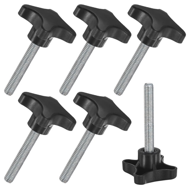 Uxcell 6-Pack Pomos de Sujeción en Forma de Estrella, Tornillos de Apriete Manual M10x70mm Mango 60mm