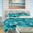 thumbnail image 4 of Designart 'Pattern with Line Drawing Shells' Nautical & Coastal Duvet Cover Set, 4 of 4
