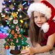 thumbnail image 3 of Árbol de Navidad de fieltro DIY, calendario de Adviento, decoraciones navideñas, adornos colgantes B Zulema Colgando de la pared del árbol, 3 of 8