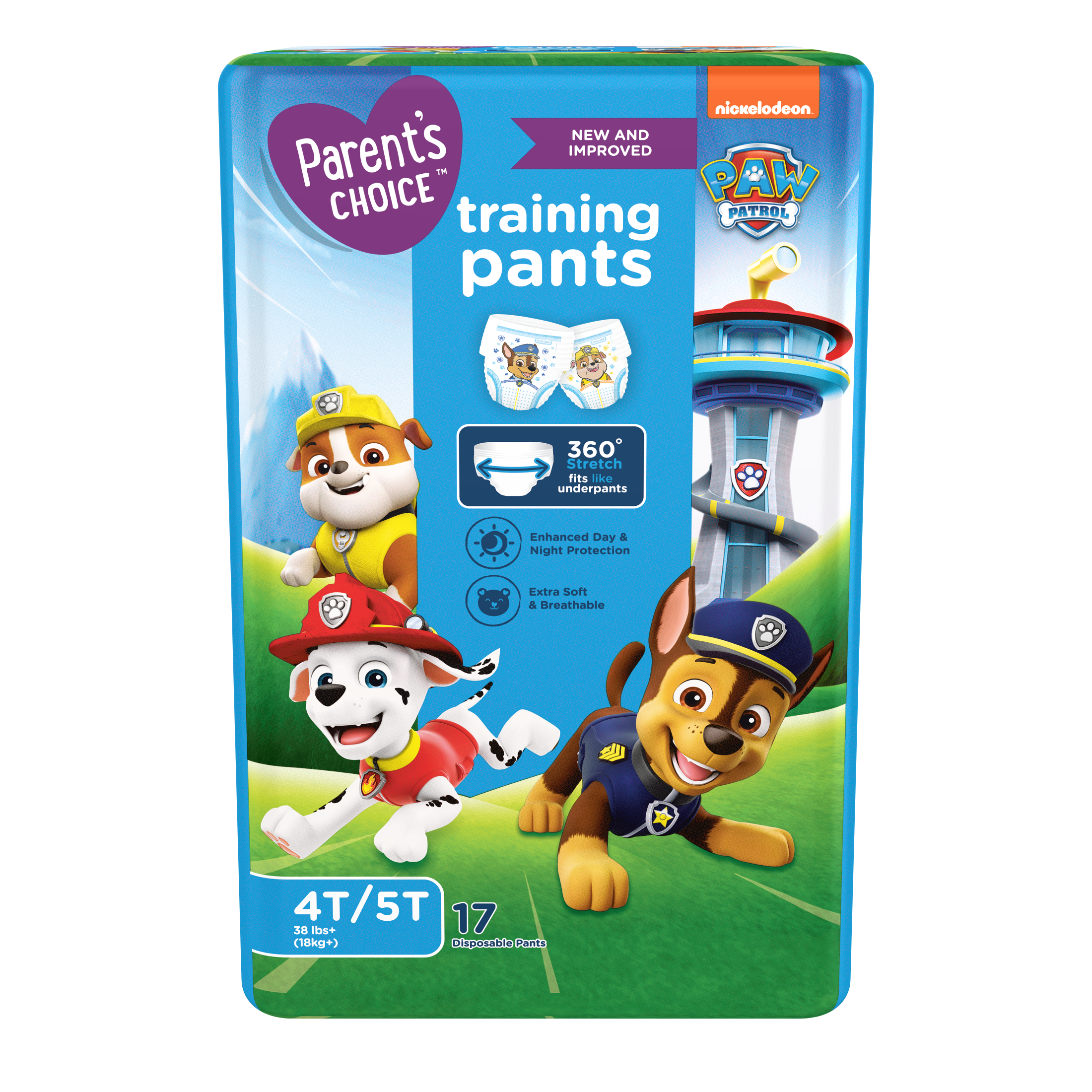 Parent's Choice Paw Patrol Training Pants for Boys, 4T/5T, 17 Count (Select for More Options) - image 2 of 10
