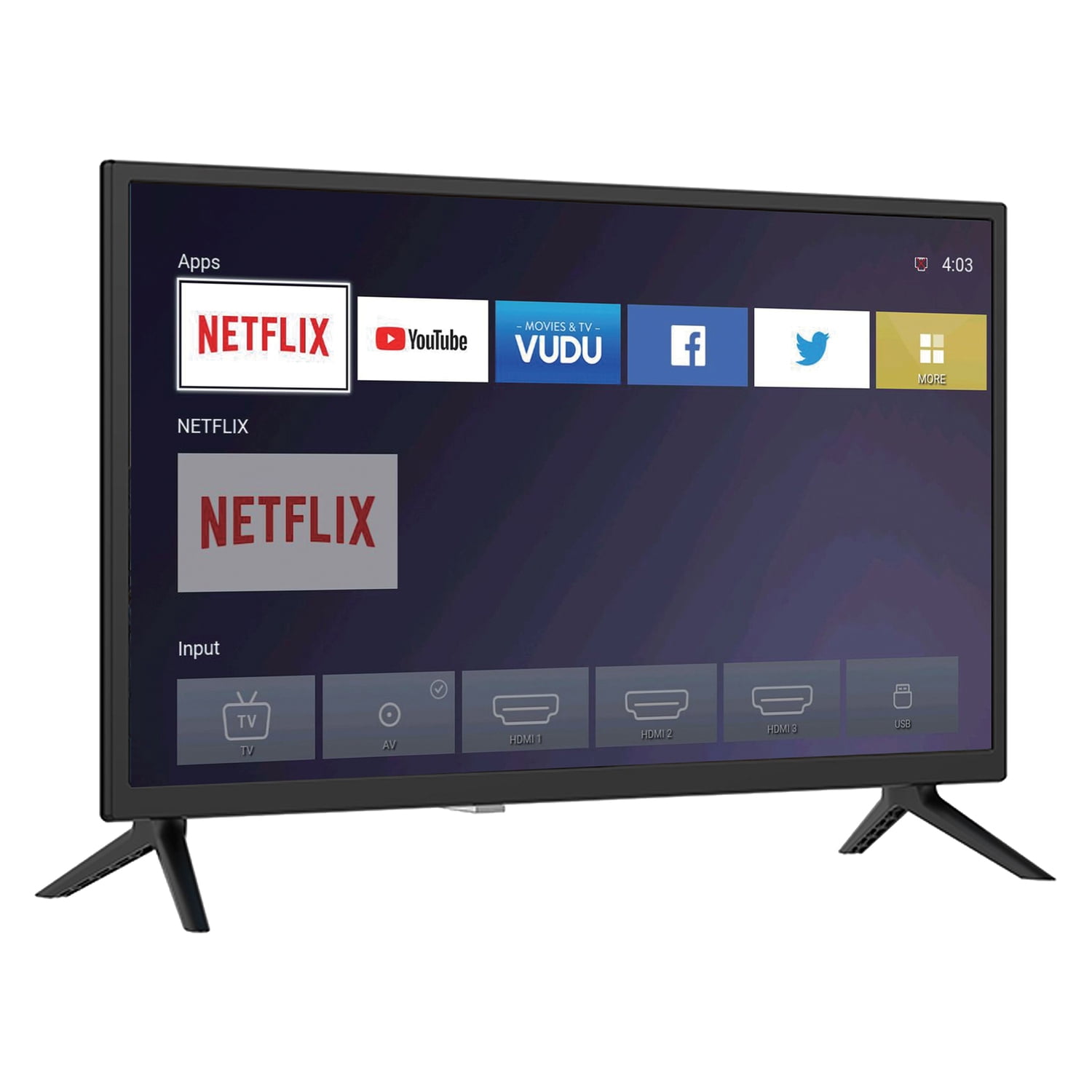 Supersonic SC-2416STV 24" Smart LED-LCD TV - HDTV - Black