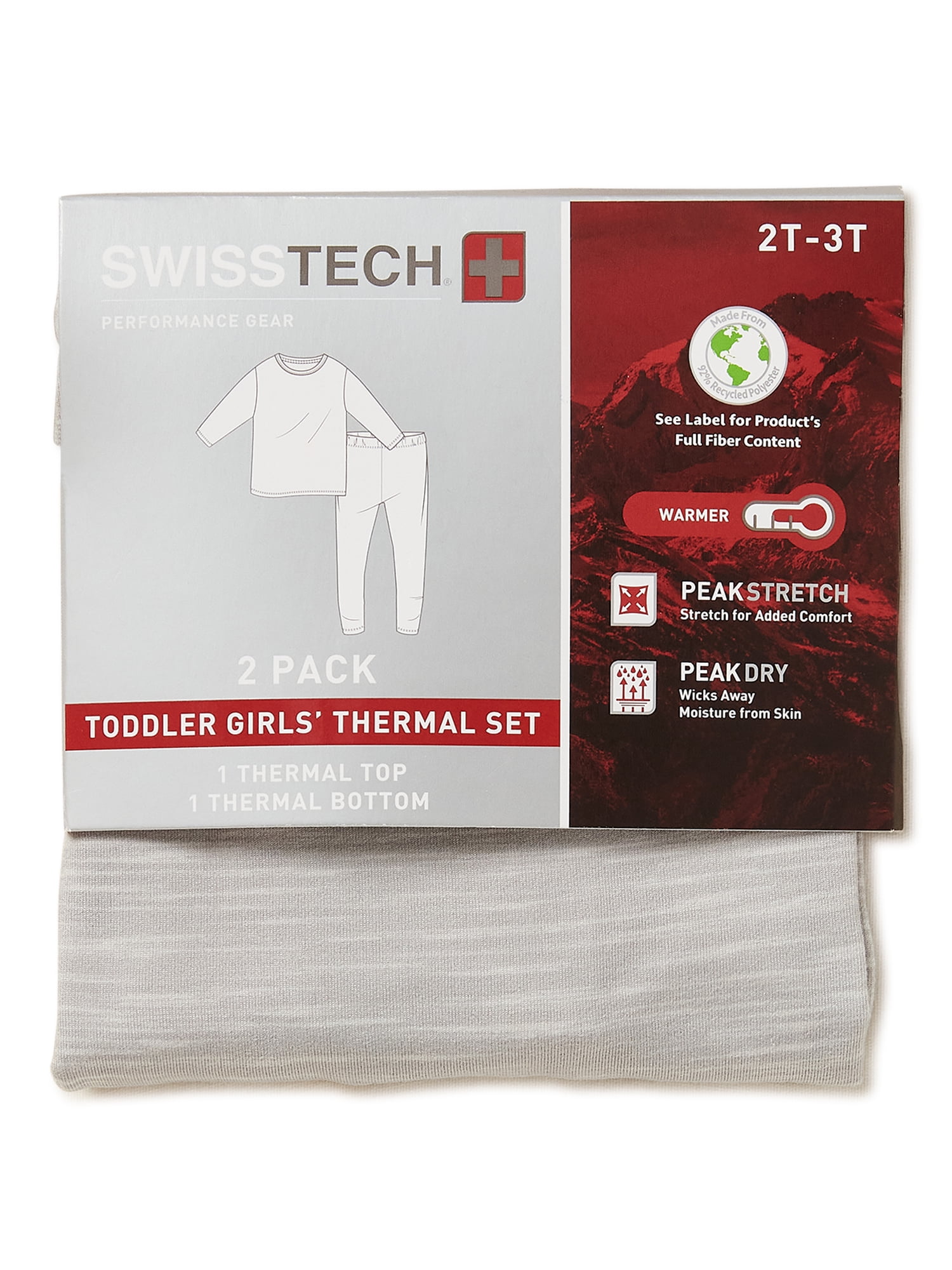 Swiss Tech Toddler Thermal Top and Pants Set, 2-Piece