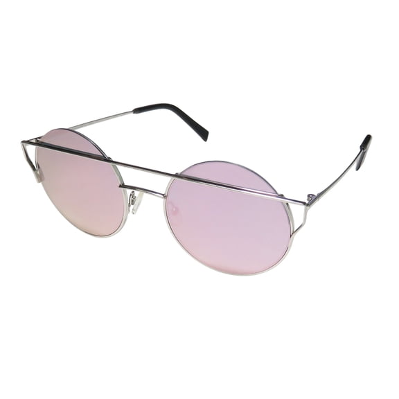 NEW BOB SDRUNK URANUS WOMENS/LADIES ROUND HALF-RIM 100% UVA & UVB SILVER AUTHENTIC DESIGNER CELEBRITY FRAME MIRRORED LENSES 51-20-145 SUNGLASSES/SHADES