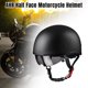 thumbnail image 3 of AHR Half Face Motorcycle Helmet Sun Visor DOT Approved Bike Chopper Matte Black, 3 of 9