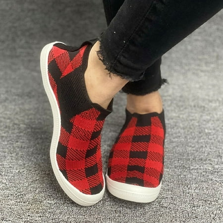 

LnjYIGJ Women s Sneakers Feizhi Casual Fashion Comfortable Big Red Flat Round Toe Women s Shoes