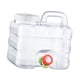 thumbnail image 2 of Contenedor de agua con grifo, botella de agua para acampar transparente, portátil, grande, 7,5 L, cuadrada, para picnics, 2 of 9