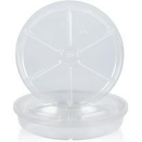 OAKBAY 10 Pieces of 6 Inch Clear Plastic Plant Saucer Drip Trays for pots (6")