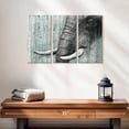 thumbnail image 2 of Elephant Stock Elephant On Textured Wood Wall Art - Horizontal Multi Panel Canvas - Living Room Wall Decor - Animal Multi Panel - Brown And Gray Decor - 23" x 14", 2 of 4