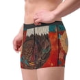 thumbnail image 2 of Sikiie Sunflower Bald Eagle Print Men's Boxer Briefs, Elastic Waistband Boxer Briefs Leggings-XX-Large, 2 of 5