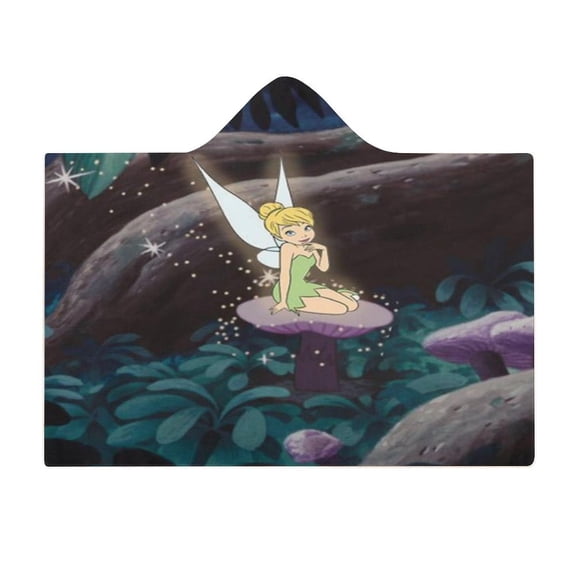 Tinker Bell Wearable Fleece Blanket Hoodie Cloak Hooded Blanket 40"x50"