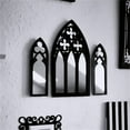 thumbnail image 2 of Elegant Vintage Cathedral Window Styles Arched Frame Wall Mirrored Set of 3 for Living Room and Bedroom Decors, 2 of 8