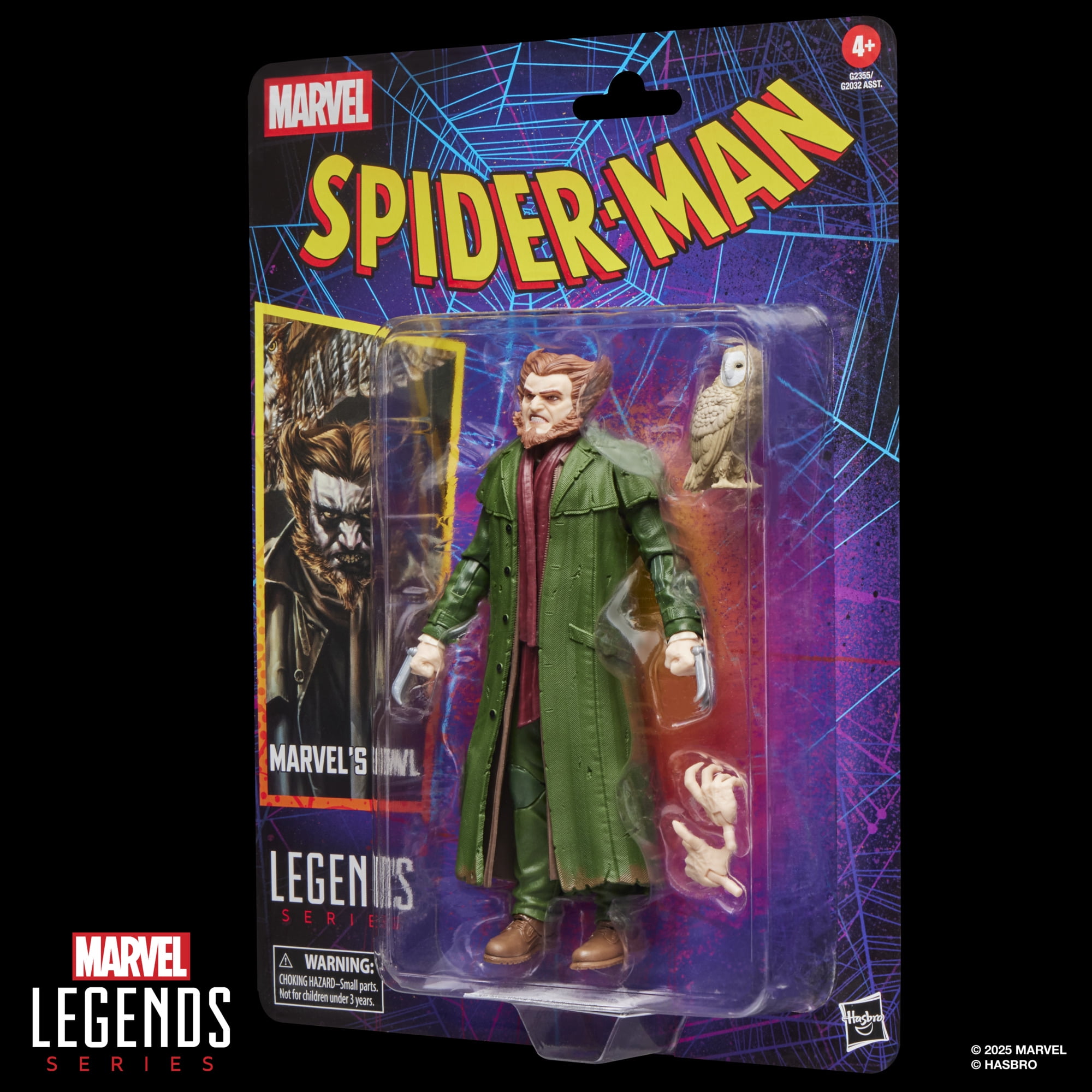 Marvel Legends Series Marvel’s Owl, Retro Cardback Spider-Man Comics Action Figure