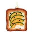 thumbnail image 2 of Kurt Adler Noble Gems Glass Ornament for Christmas Tree, Avocado Toast, 2 of 2
