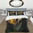 thumbnail image 2 of Designart "Flowers Amidst the Birds of Paradise I" Floral Bedding Covert Set - Birds Of Paradise Orange Traditional Bed Set With 2 Shams, 2 of 6