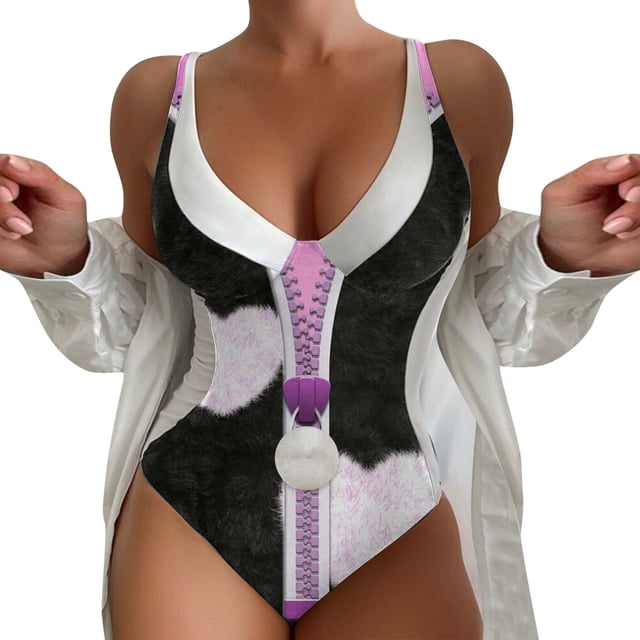 Aayomet Maillots de Bain Femme (Blanc, L)