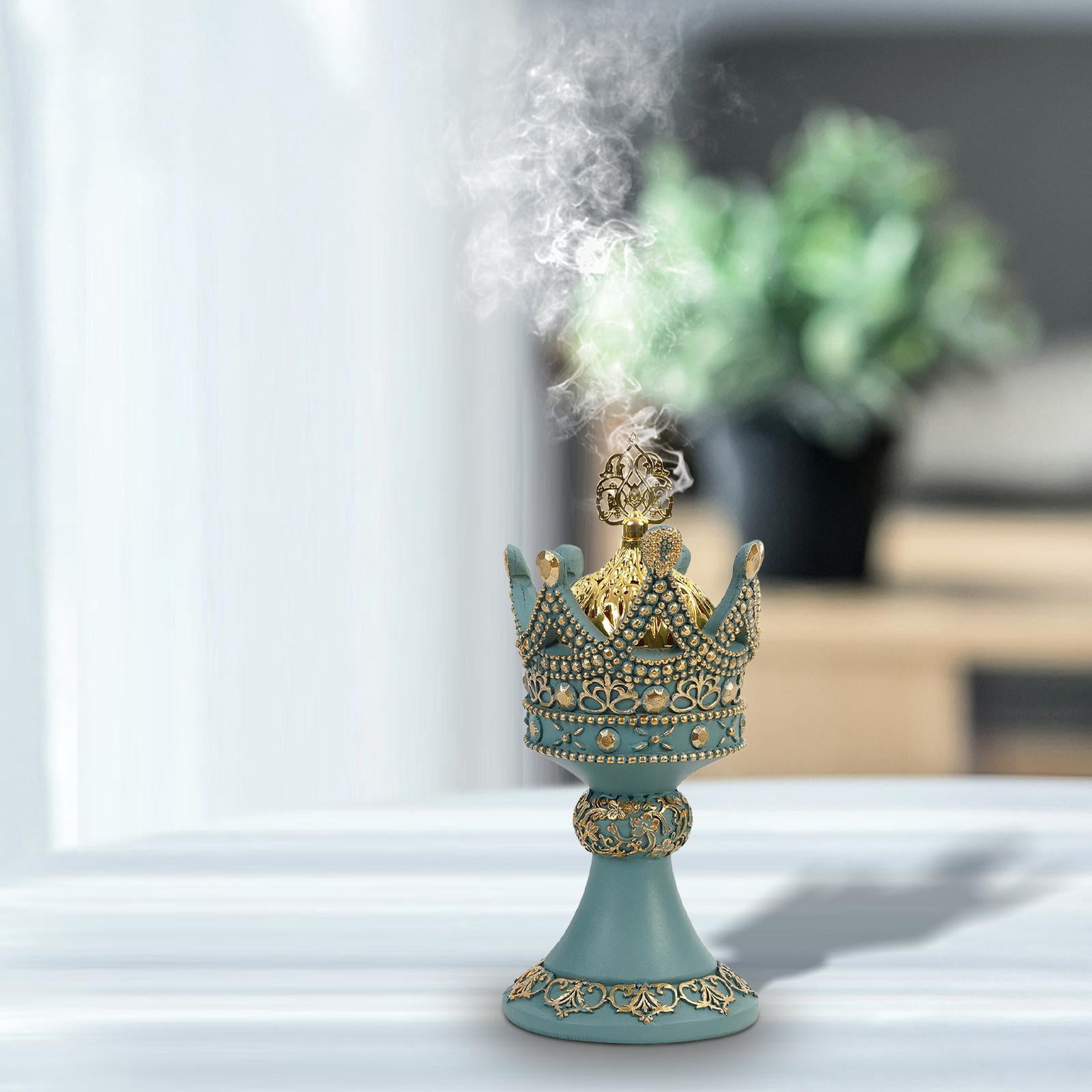 WLPZXP Incense Holder for Cones with Cover Antique Gift Fashion Tabletop Decoration for blue