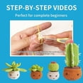 thumbnail image 4 of Crochet Kit for Beginners  Crochet Starter Kit with Step-by-Step Video Tutorials  Learn Crochet DIY Knitting Supplies Pot Plants, 4 of 7
