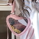 thumbnail image 2 of 2094 Uniforme Japonés JK PVC Transparente + PU Lolita Bolso Dolor Amor en Forma Corazón Bolso Hombro Lindo para Niña (rosa) Rosa, 2 of 9