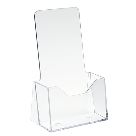 - 9 in. H x 4 in. W Clear Styrene Counter Top Literature Holder (Pack of 24)