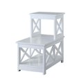 thumbnail image 1 of Convenience Concepts Table d'Appoint à Deux Marches Oxford en Bois Blanc, 1 of 4