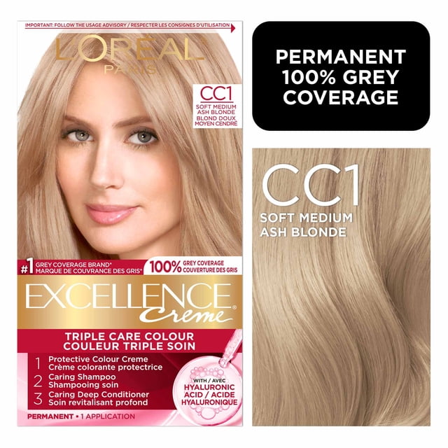 L'Oréal Paris Excellence Crème Hair Dye, Permanent Hair Color with Hyaluronic Acid