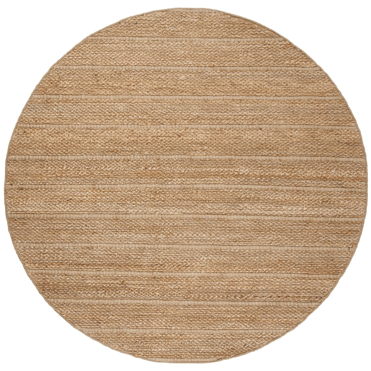 SAFAVIEH Natural Fiber Carrie Braided Area Rug, Natural/Light Grey, 5' x 8'