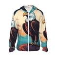 thumbnail image 1 of Fotbe Cartoon Iceberg Bald Eagle Chaqueta con Protección Solar UPF 50+ para Hombre y Mujer, Camisa con Capucha y Bolsillos-3X-Large, 1 of 7