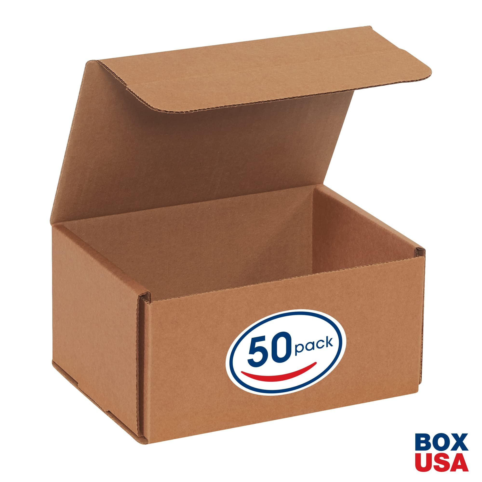 BOX USA Shipping Boxes Small 8"L x 6"W x 4"H, 50-Pack  Corrugated Cardboard Box for Packing, Moving and Storage