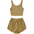 thumbnail image 2 of Conjunto de 2 piezas sin mangas con botones y pantalones cortos para mujer Ginger Extra Grande Ginger Extra Grande Xishao ropa, 2 of 2