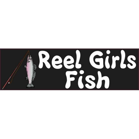 Magnetic Vinyl Car Sign - 10in x 3in Reel Girls Fish Magnet Car Door Magnetic Truck Sign Magnets