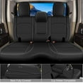 thumbnail image 2 of IKABEVEM Custom Fit Seat Covers for Jeep Wrangler 2011 2012 4-Door Waterproof Leather Car Seats Cover Full Set（Black）, 2 of 7