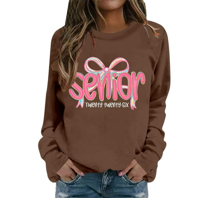 Zhanying Sweatshirt for Women Crew Neck Pullover Blouses Loose Fit Long Sleeve Fall Tops Sweaters Basic Tees