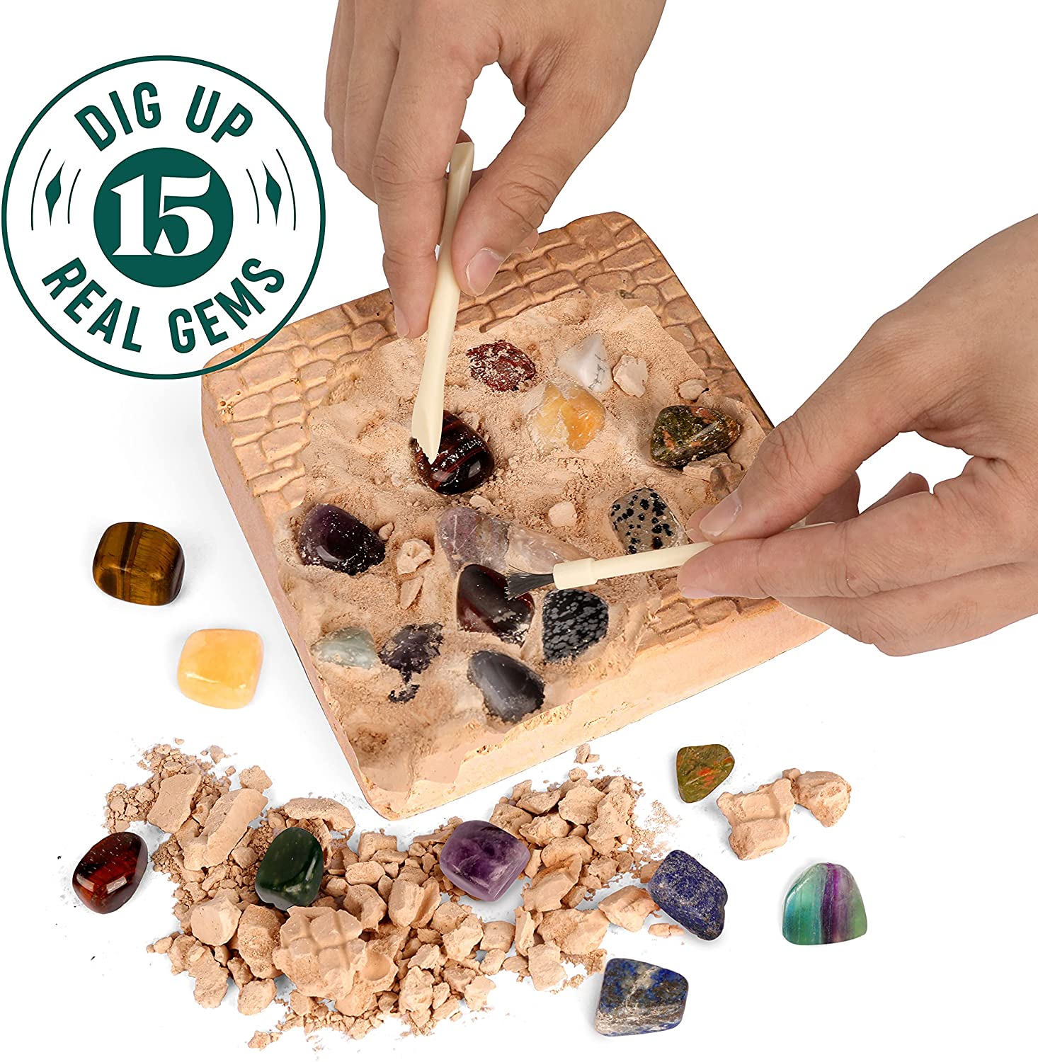Buy Dan&Darci Mega Gem Dig Kit Rock Tumbler Science Set Online in