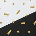 10" Large Black and White Gift Bag, Gold Confetti, Way to Celebrate