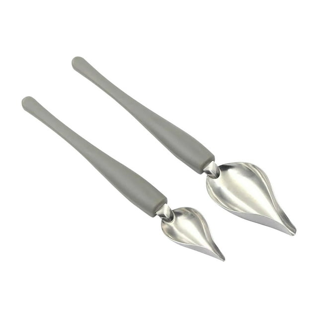 Kyusrd Culinary Drawing Decorating Spoons Set-Kitchen Tool Stainless Steel Painting Spoon Cuisine Food Pen Lap Spoon Dessert Baking Tool Spoon