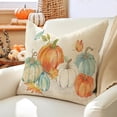 thumbnail image 5 of Fall Pillow Covers 20x20 Inch Set of 2,Pumpkin Pillows Decorative Throw Pillows,Autumn Outdoor Pillow Cases,Thanksgiving Cushion Covers,Fall Decorations for Home Orange(2319-20), 5 of 6