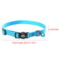 thumbnail image 2 of Cuello de la mascota reflectante de seguridad con el collar de escape de nylon de nylon ajustable de campana, azul cielo SANAG JJ12690-01, 2 of 7