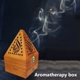 thumbnail image 3 of Pirámide de madera antigua Caja de aromaterapia Quemador de incienso Decoración interior del hogar (A) Ndcxsfigh Nuevos Originales, 3 of 6