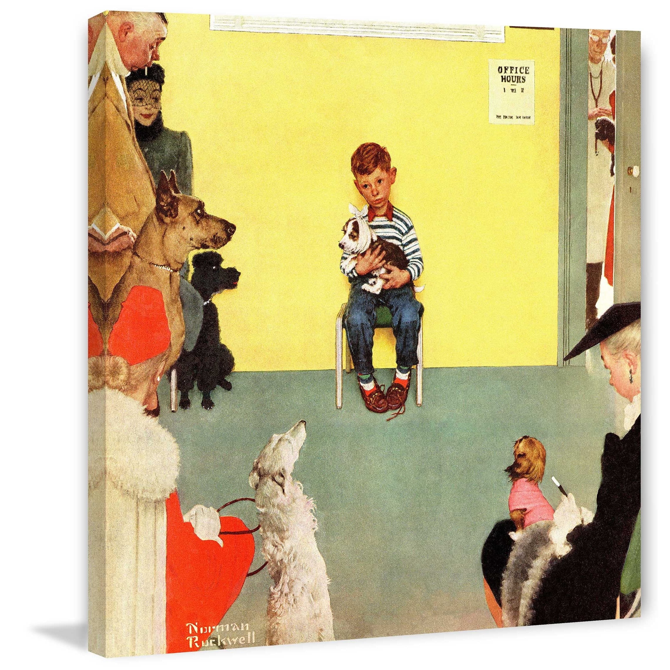 Marmont Hill "At the Vets" by Norman Rockwell Painting Print on Canvas