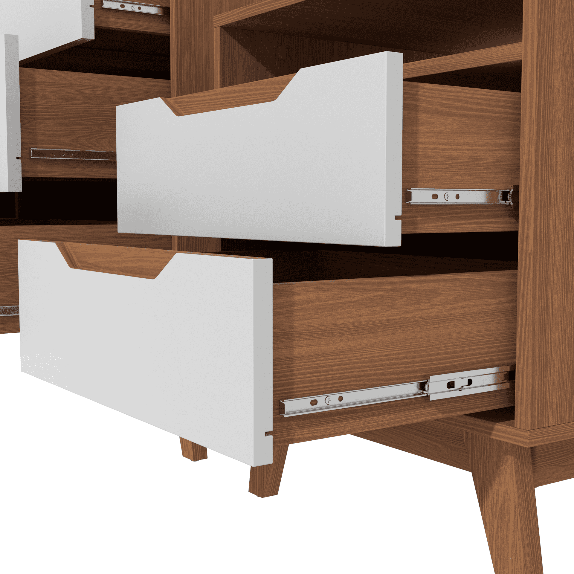 Kappesberg Bedroom Furniture Set with 6-Drawer Dresser and 2-Drawer Nightstand Golden Oak/White – Modern Storage Combo