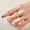 Light Blue, variant on Women Ring 925 Silver Rainbow Engagement Wedding Band for Her - Three Color Toned Stone Ring with Classic and Materials