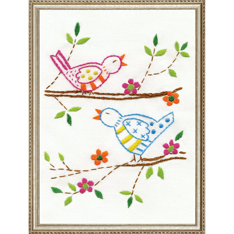 Janlynn Embroidery Kit 3x4 Set of 3-Hummingbirds-Stitched in Floss