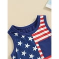 thumbnail image 6 of Musuos 4th of July Toddler Boys Outfits 3 6 12 18 24M 3Y Stripe Stars Print Sleeveless Tank Tops and Elastic Waist Shorts Summer Clothes Set, 6 of 9