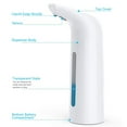 thumbnail image 4 of Automatic Dispenser Battery Power 400ml Intelligent Touchless IR Sensor Hand Wash Household Dining Bathroom Cleaning White, 4 of 8