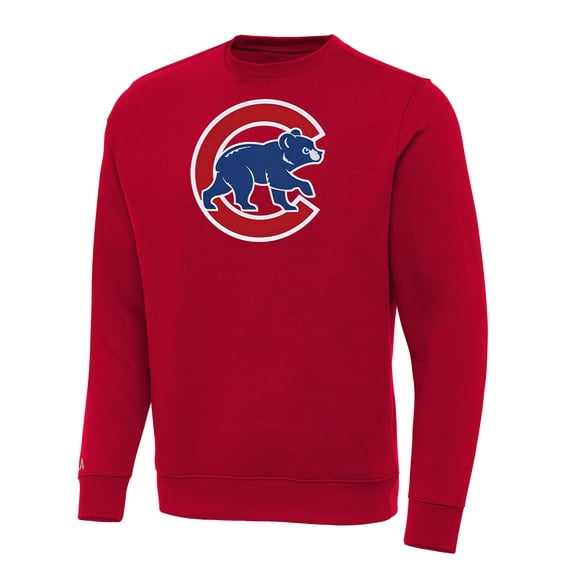 Men's Antigua Red Chicago Cubs Big & Tall Victory Pullover Sweatshirt