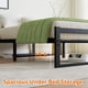 thumbnail image 4 of Base de Cama Individual de Metal con Marco de Acero Resistente y Moderno de Fácil Armado con Plataforma Espacio de Almacenamiento Debajo Antideslizante sin Ruido, 4 of 4