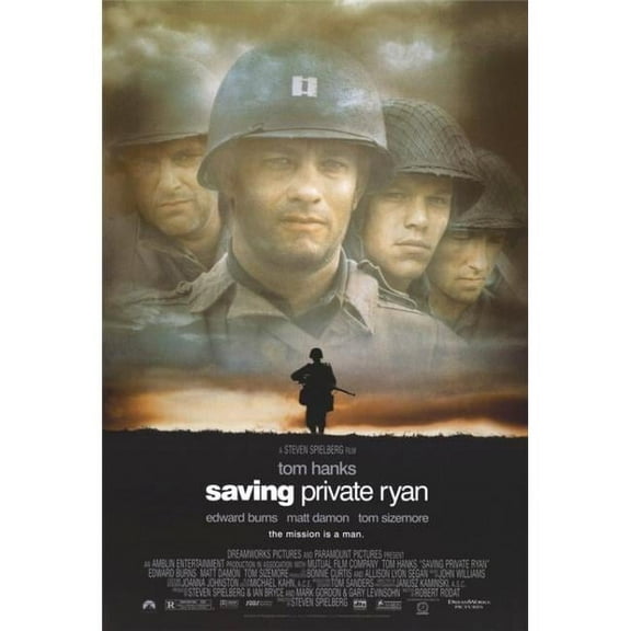 Pop Culture Graphics Saving Private Ryan Movie Poster Print, 27 x 40